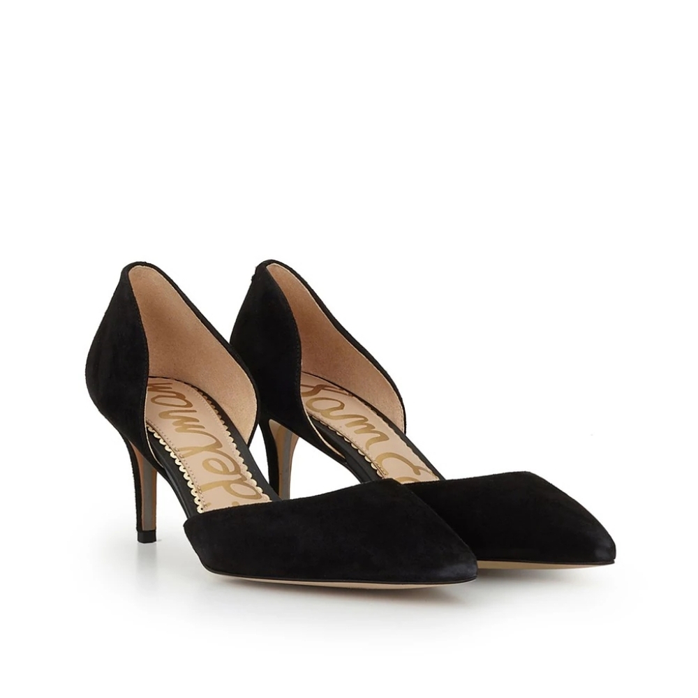 EUC Sam Edelman Size 11 Black Suede Pumps Heels!